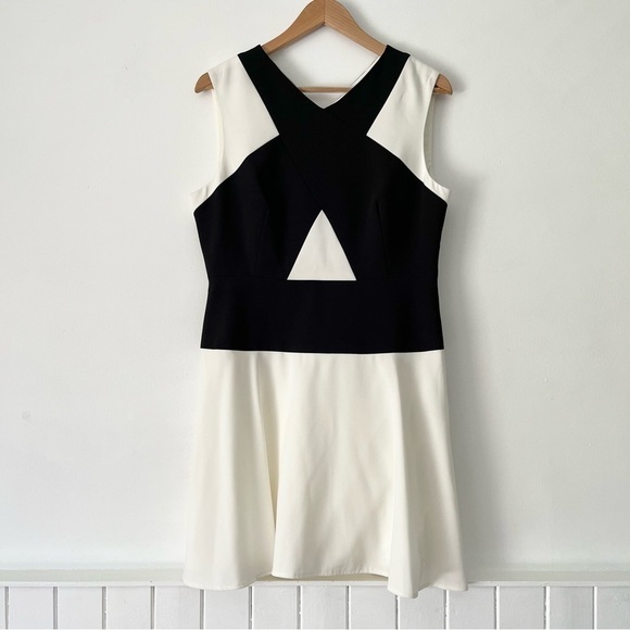 BCBGMaxAzria Aloissa V-Neck Skater Dress Size 12 - Picture 2 of 13